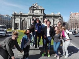 Capicúa saltando Puerta de Alcalá
